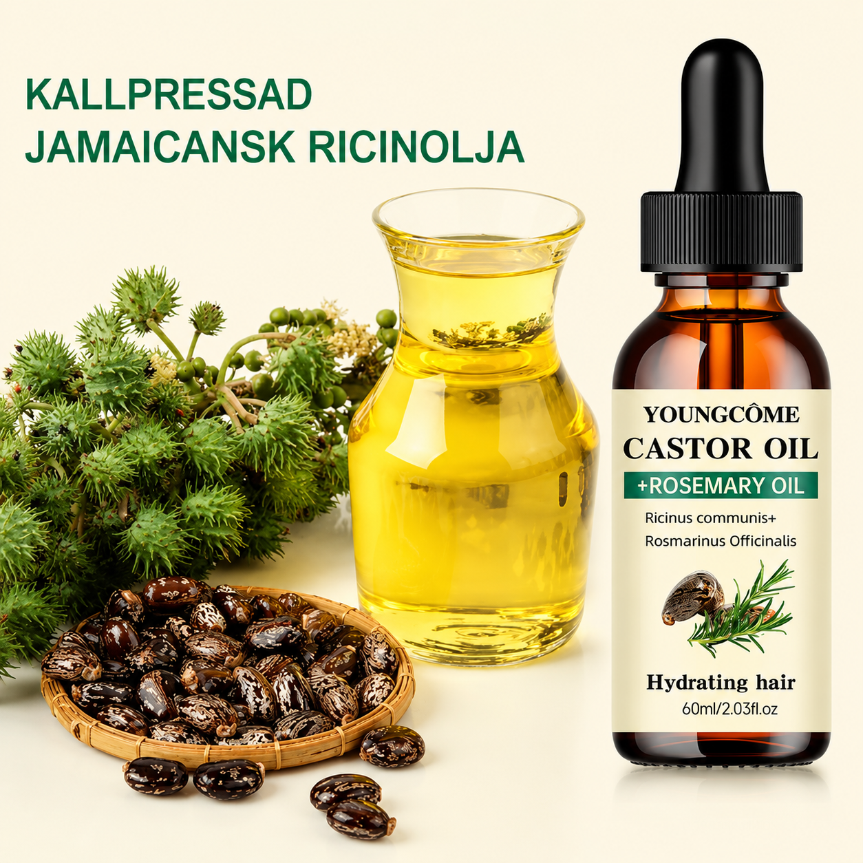 HårElixir – Rosmarin & Castorolja- 40ML